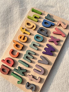 Puzzle Alfabetico Arcobaleno, Giocattoli Educativi in Legno, Tavola Numerica per Bambini, <span class=keywords><strong>Apprendimento</strong></span> Precoce <span class=keywords><strong>Montessori</strong></span> - Product Image 5