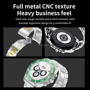 Đồng hồ thông minh wedtserha Đồng hồ thông minh đeo tay bằng kim loại gọi điện thoại BT sang trọng thời trang mới Đồng hồ thông minh hiển thị tròn bằng thép không gỉ chống nước IP68 - Product Image 4