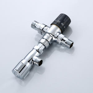 Válvula Mezcladora Termostática Fulora, Pieza para Calentador de Agua de Cocina Pequeño, Válvula de Tubería de Agua Fría Cero, Tamaños de 4/5\" y 1\" para Electricidad - Product Image 4