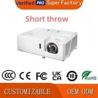 Projecteur laser Optoma ZH406STx compact et portable, 1080p, décodage 4K, 4000 lumens, compatible 3D, pour cinéma maison, église, camping, entreprise