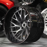 Nouvelles jantes forgées sur mesure de 18 à 24 pouces en alliage d'aluminium argenté brillant, ET 25 mm, pour voitures particulières