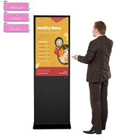 55 65 75 86 pouces Totem interactif intérieur Android moniteur Lcd affichage numérique haute luminosité publicité kiosque de signalisation numérique