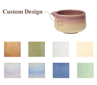 Ensemble de fouets et bols en céramique avec glaçure réactive, design personnalisé, kit Matcha avec bol et outils