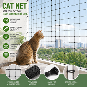 <span class=keywords><strong>Filet</strong></span> de sécurité <span class=keywords><strong>pour</strong></span> <span class=keywords><strong>chat</strong></span> de balcon, résistant, <span class=keywords><strong>anti</strong></span>-<span class=keywords><strong>chute</strong></span> - Product Image 1
