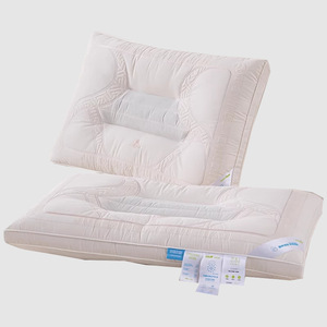 Oreiller en graines de Cassia, pur coton, rectangulaire, fermeté moyenne, soutien cervical pour enfant, aide au sommeil thérapeutique, noyau d'oreiller individuel, blanc - Product Image 1