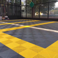 Dalles de sol de garage en PP robustes, modulaires, antidérapantes, à clipser, pour ateliers de réparation et d'entretien automobile
