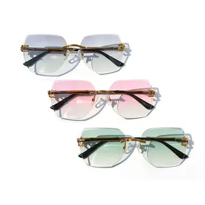 Ifysh-gafas de sol de oro rosa para mujer, lentes de sol de diseño, surtido