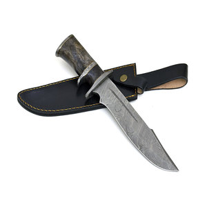 มีดฟูลแทงค์ LEGACY BLADES OEM สำหรับบุชคราฟท์ แคมป์ปิ้ง เอาตัวรอด มีดใบตายเหล็กดามัสกัส ด้ามไม้ สำหรับล่าสัตว์ เดินป่า - Product Image 3