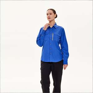 Chemise de protection solaire UPF 50+ personnalisée avec logo OEM, respirante, séchage rapide, uniformes d'équipe pour femmes, vêtements de plein air - Product Image 1