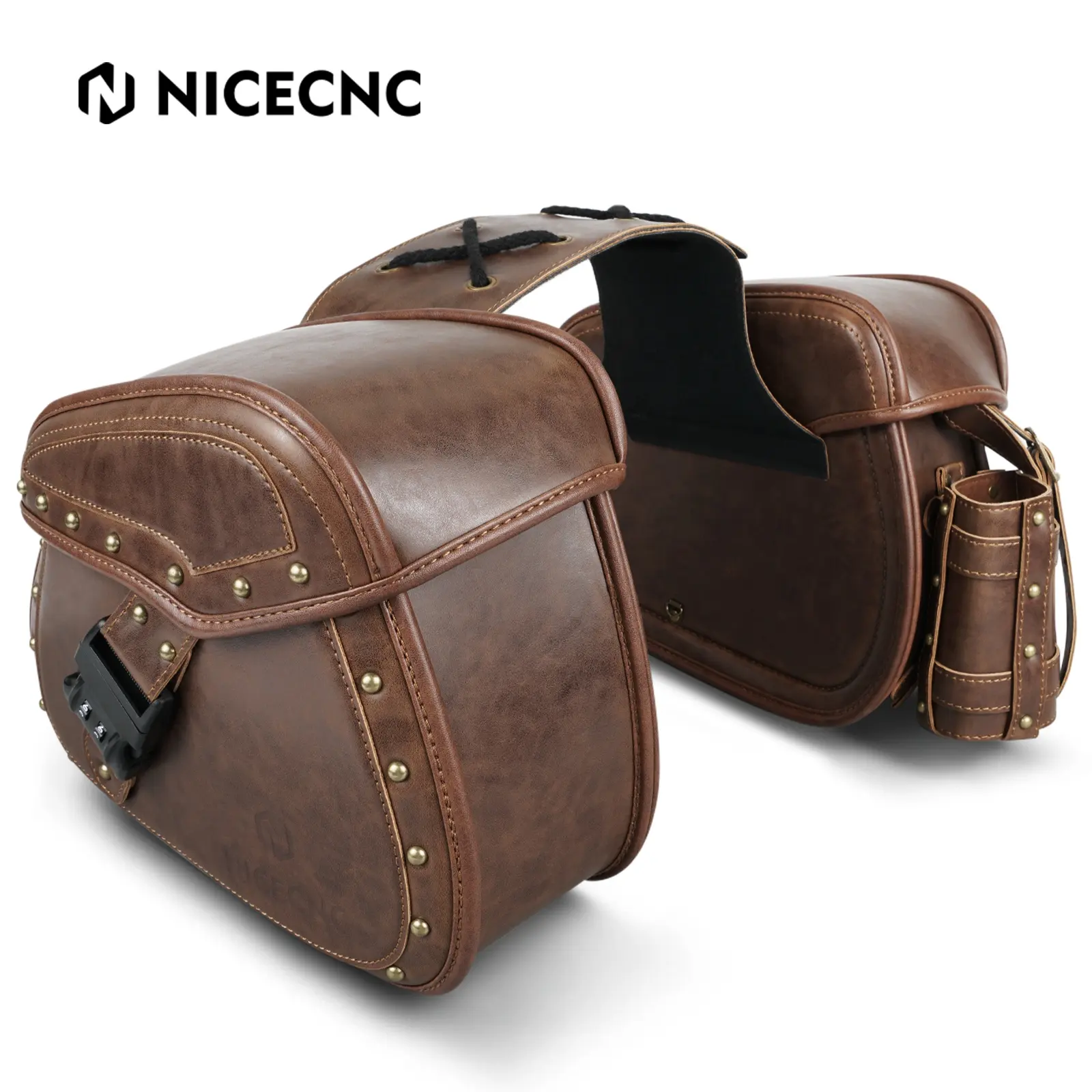NiceCNC Motorcycle Saddle Side Tool Bag Luggage Bags For Harley Sportster XL 883 XL 1200