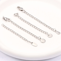 Collier pendentif queue brillante petit Bracelet fermoir plaqué or en acier inoxydable accessoires de bricolage composants de résultats étendus