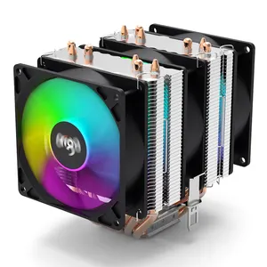 Go gale-enfriador de CPU RGB, Torre dual, 6 tubos de calor, pc, radiador de refrigeración, 4 pines, PWM, 90mm, ventilador Intel 1150, 1155, 1156, 1366, AM2/AM3/AMD AM4