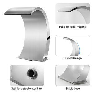 Fontaine de piscine en acier inoxydable pour spa et douche, rideau d'eau cascade pour <span class=keywords><strong>jardin</strong></span> et piscine - Product Image 6