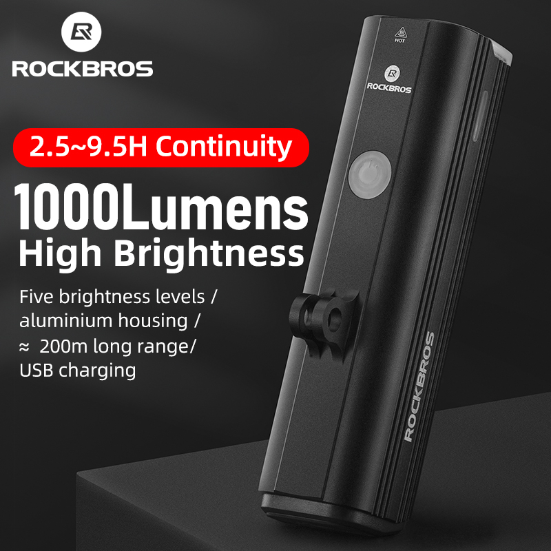 ROCKBROS велосипедный фонарь 1000 люмен для ночной езды пять режимов UBS задний фонарь для велосипеда с аккумулятором свет