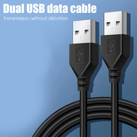 Câble d'extension USB 2.0 Câble d'extension USB A mâle à mâle pour chargeur de synchronisation de données Cordon de rallonge Câble USB pour PC portables Clavier