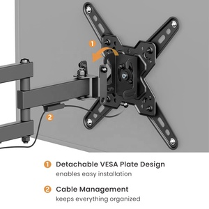 Vente en gros support TV <span class=keywords><strong>articulé</strong></span> économique support mural TV à <span class=keywords><strong>bras</strong></span> réglable et inclinable pour 13 à 43 pouces - Product Image 4