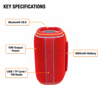 Haut-parleur portable en tissu YZ328, vente en gros, haut-parleur sans fil BT, haut-parleur portable, haut-parleur Bluetooth pour l'extérieur