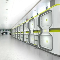 Cabine de repos insonorisée multicouche pour soignants en milieu hospitalier, avec verrouillage par code QR, conception modulaire, pour espaces de repos extérieurs silencieux et bâtiments de bureaux