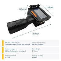 Imprimante à jet d'encre électrique portable compacte et intelligente pour les boîtes en plastique, les sacs, avec impression de codes-barres et de codes QR, multilingue, facile à utiliser