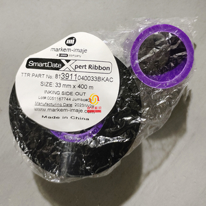 Cinta de Transferencia Térmica Original Markem 3911 de 33 mm x 400 m para Impresión de Embalajes Flexibles - Product Image 3