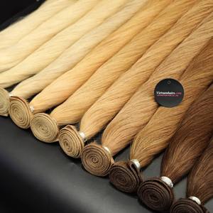 Extensions de cheveux naturels vierges vietnamiens de qualité supérieure pour salon professionnel, tissage Genius, noir naturel - Product Image 5