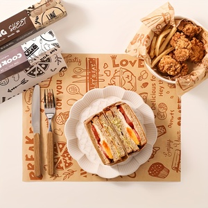 Tùy chỉnh in không dính chịu nhiệt oilproof nướng giấy cuộn dùng một lần Nguồn cung cấp nhà bếp không thấm mỡ giấy - Product Image 2