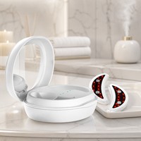 Appareil de soin des yeux à lumière rouge, réduit les ridules, les poches sous les yeux, les cernes, stimule l'absorption du sérum, coussinets LED pour les yeux avec étui de charge