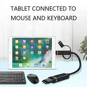 Câble adaptateur OTG 3-en-1 Type-C avec conducteur en cuivre pur, charge rapide pour <span class=keywords><strong>iPhone</strong></span> 14/13/12, USB 3.0, Micro USB, <span class=keywords><strong>8</strong></span> broches, utilisation avec imprimante - Product Image 4