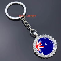 Porte-clés fleur en strass drapeau argentin, très populaire, pour sac à dos, décoration de clés, breloque de portefeuille, souvenir de voyage