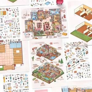 4 pegatinas por paquete Serie <span class=keywords><strong>Mi</strong></span> Pequeña Casa # 37 pegatinas de paisajes extra grandes - Product Image 2