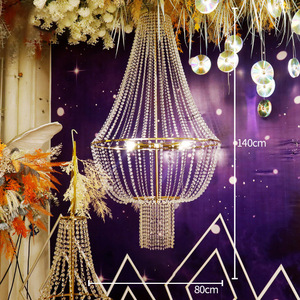 Lustres suspendus décoratifs de luxe pour mariages, événements, scènes, hôtels et salles de réception, en cristal, vente en gros - Product Image 2