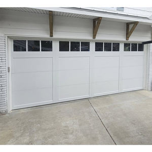 Portes de garage sectionnelles électriques automatiques en aluminium sur mesure, portes de garage en verre résistant aux ouragans - Product Image 6