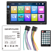 Autoradio Universel Double DIN Écran Tactile Intégral 7 Pouces MP5 MP3 Multimédia avec Kit Mains Libres et Émetteur FM