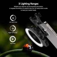 Kit de création tout-en-un Lumière LED portable Mini Selfie Light et Live Show Fill Light avec support d'objectif Content Creator Gear