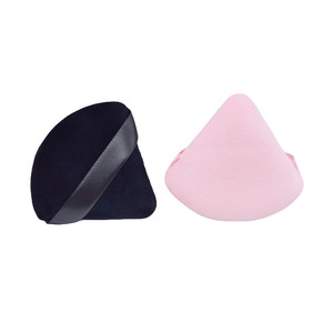 Cotton puff triangle velvet puff, multi-color wet and dry flocking puff <b>makeup</b> sponge puff <b>makeup</b> setting - Product Image 2