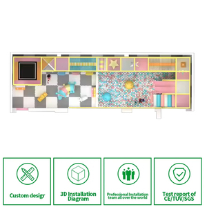 Low-Maintenance Steel Frame Kids Indoor Playground Equipment for Children with Soft Play Cubes - Product Image 3