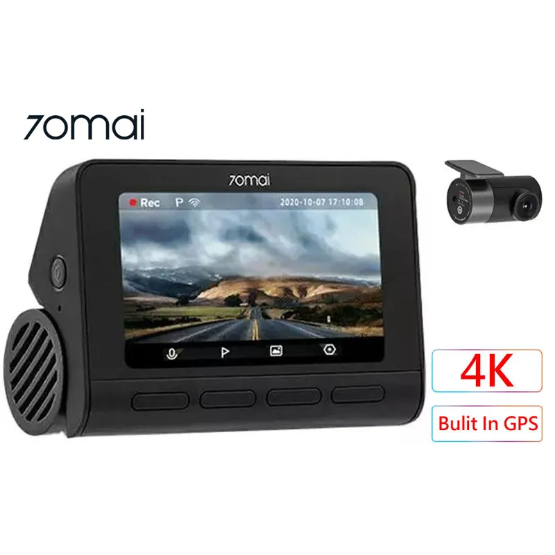 В наличии 70mai видеорегистратор 4К A800s-1 двухканальный Автомобильный видеорегистратор Gps Adas камера Dvr Dash Cam 70mai