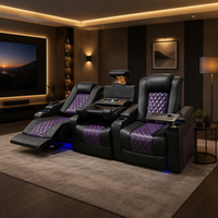 Vente en gros siège home cinéma canapé inclinable électrique multifonction salle de cinéma chaise avec plateau et repose-pieds