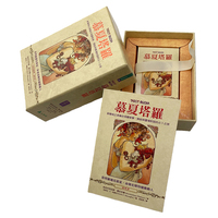 Jeu de tarot Mucha personnalisable de haute qualité, design Moravia, bordure dorée holographique, finition brillante, écologique et recyclable