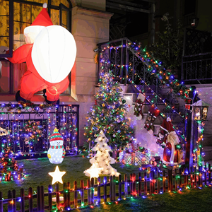 Guirlandes lumineuses de Noël multicolores pour l'extérieur et l'intérieur, guirlandes lumineuses colorées pour la <span class=keywords><strong>chambre</strong></span> à coucher, la fête, les décorations de Noël - Product Image 2