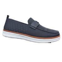 Mocassins décontractés pour hommes à plateforme, respirants, en maille légère, semelle souple, noirs, pour la marche quotidienne, antidérapants