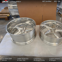 Jantes ZKR personnalisées PCD 2 pièces forgées, finition brossée chromée, 20, 22, 24, 26 pouces, 5x115, 5x120.7 pour Camaro, Chevelle SS, Nova, Impala