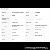 Analyseur de peau portable de bureau AI, appareil pour mesurer l'hydratation, l'huile, l'élasticité et les pores du visage, usage professionnel à domicile, commercial, salon de beauté