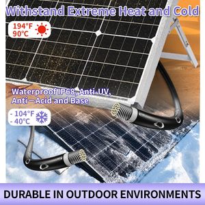 Câble d'extension en cuivre étamé noir 10AWG pour panneau solaire, système solaire hors réseau, extérieur, automobile - Product Image 4