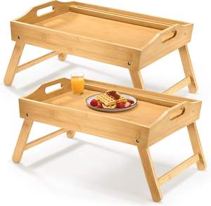 <span class=keywords><strong>Plateau</strong></span> de table de lit en bambou pieds pliants support pour ordinateur portable poignées petit déjeuner <span class=keywords><strong>plateau</strong></span> de collation pour <span class=keywords><strong>canapé</strong></span> <span class=keywords><strong>canapé</strong></span> maison cuisine plateaux de rangement pour - Product Image 2