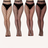 Offre Spéciale Sexy Logo personnalisé impression taille haute carnaval évider maille résille collants bas