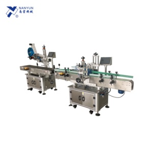 NY-822B Jar máy dán nhãn kép Side Label Applicator chai tròn phía trước trở lại hai Stickers dính labeler với tto máy in - Product Image 5