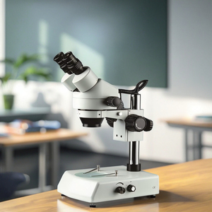 Microscopio estéreo binocular/<span class=keywords><strong>trinocular</strong></span> con configuración estándar de aumento de zoom continuo 7X-45X - Product Image 6