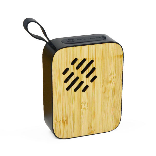 CASUN Custom Logo 2400mAh Battery 5W Output Eco-Friendly Bamboo Wood Portable Speaker