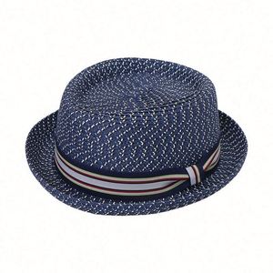 Hot Selling Mix Color Paper <b>Straw</b> Sun <b>Hat</b> Pork Pie Crown <b>Summer</b> Fedora <b>Hat</b> - Product Image 3